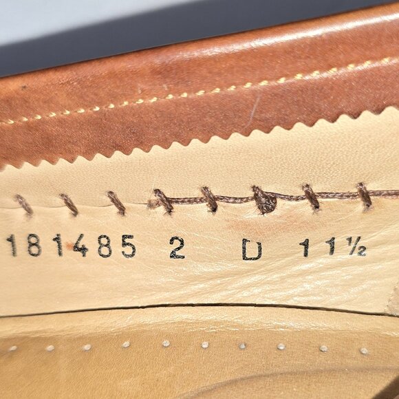 Santoni Brown Leather Slip On Loafers Made In Italy Men's Size 11.5 D - Picture 9 of 9